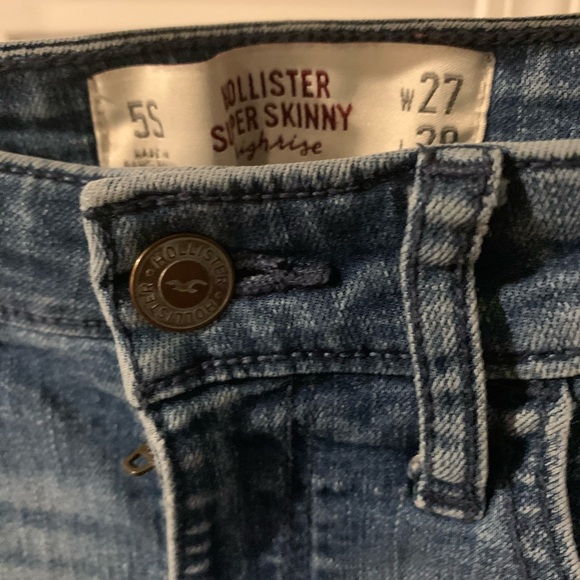 Hollister Womens Skinny Jeans Blue Pockets High Rise - Picture 3 of 5